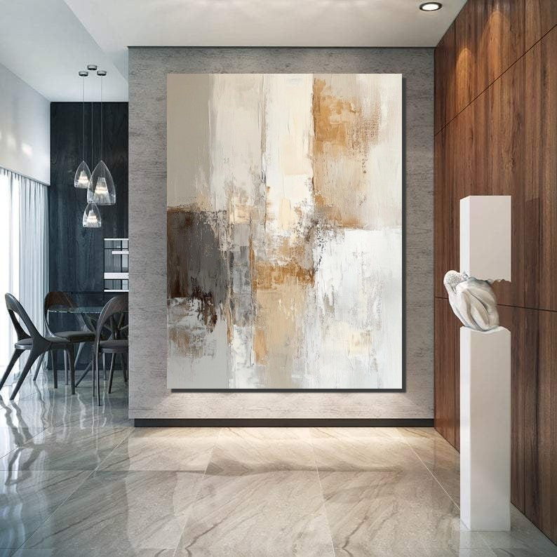 Modern Artwork, Large Canvas Painting, Contemporary Wall Painting, Living Room Wall Painting, Acrylic Painting for Dining Room-Paintingforhome