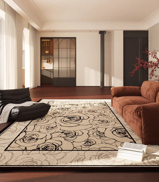 Simple Large Modern Rugs for Living Room, Abstract Modern Rugs for Bedroom, Contemporary Geometric Modern Rugs, Modern Rugs for Dining Room-Paintingforhome