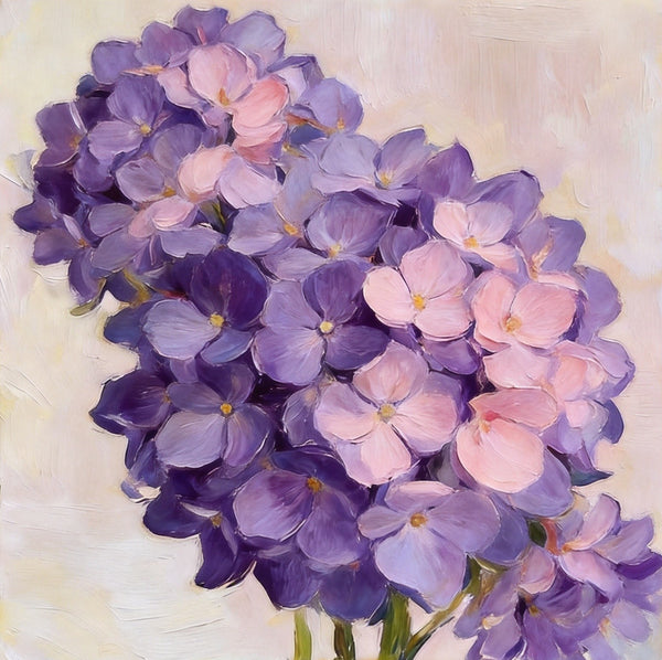 Hand Painted Canvas Art, A Bunch of Blooming Purple forget-me-nots‌, Still Life Painting, Small Canvas Artwork, Original Flower Paintings, Buy Small Paintings Online-Paintingforhome