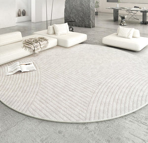Geometric Modern Rug Ideas for Living Room, Modern Rugs for Dining Room, Washable Modern Rugs for Bathroom, Abstract Contemporary Round Rugs for Dining Room-Paintingforhome
