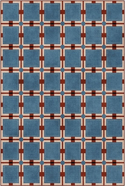 Modern Blue Rug for Living Room, Bedroom Modern Floor Rugs, Mid Century Contemporary Rugs under Sofa, Large Area Rugs for Office-Paintingforhome