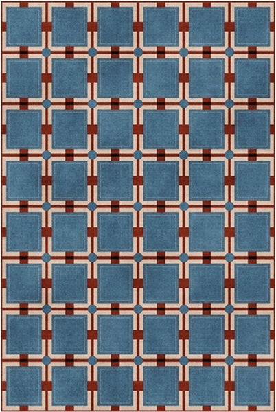 Modern Blue Rug for Living Room, Bedroom Modern Floor Rugs, Mid Century Contemporary Rugs under Sofa, Large Area Rugs for Office-Paintingforhome