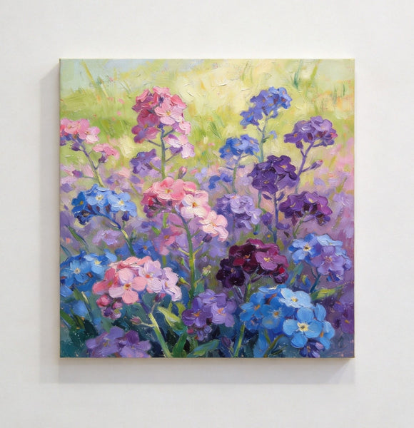 Still Life Painting, Sunny Wild Myosotis, Small Canvas Wall Art, Hand Painted Canvas Art, Original Flower Paintings, Buy Small Art Online-Paintingforhome