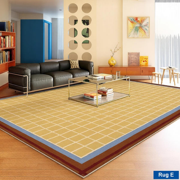 Modern Rugs under Coffee Table, Mid Century Contemporary Modern Rugs, Colorful Modern Rugs for Living Room, Dining Room Geometric Modern Rugs
