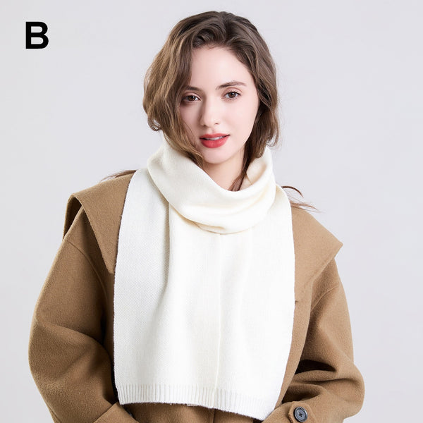 Cold Weather Scarves, Small Soft Scarf for Women, Modern Wool Scarf for Women, White Casual Scarf for Women