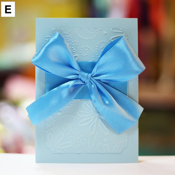 Unique Anniversary Greeting Card to Lovers, Beautiful Valentine's Day Greeting Card, Creative Birthday Greeting Card, Bowknot Greeting Cards, Original Handmade Wedding Greeting Card-Paintingforhome