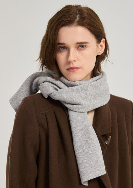 Casual Scarf for Women, Birthday Gift for Girl, Modern Wool Scarf for Women, Gray Soft Cashmere Scarf for Women, Cold Weather Scarves, Winter Wool Scarf
