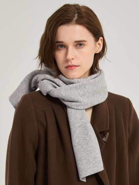 Casual Scarf for Women, Birthday Gift for Girl, Modern Wool Scarf for Women, Gray Soft Cashmere Scarf for Women, Cold Weather Scarves, Winter Wool Scarf
