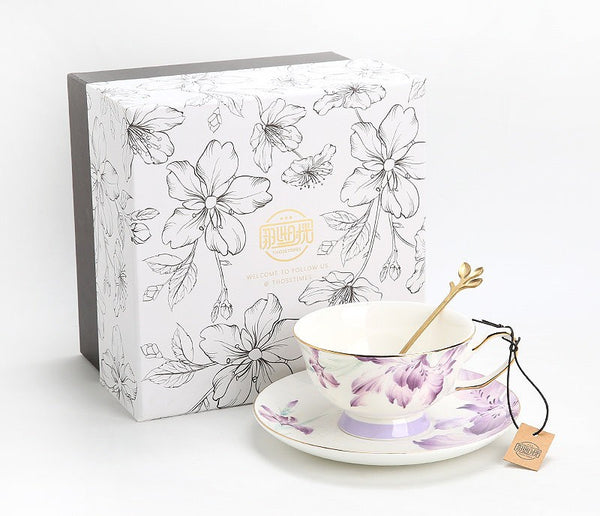 Elegant Coffee Cup, Porcelain Coffee Cup, Ceramic Tea Cup Set, Luxury Tea Cup with Saucer, Porcelain Tea cups, British Tea Cup Set, Afternoon Tea Cup with Saucer Set-Paintingforhome