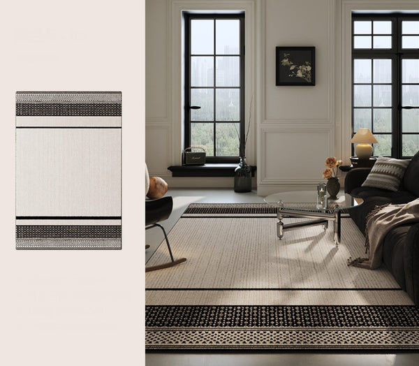 Bedroom Modern Rugs, Large Modern Rugs for Living Room, Dining Room Geometric Area Rugs, Contemporary Modern Rugs for Office-Paintingforhome