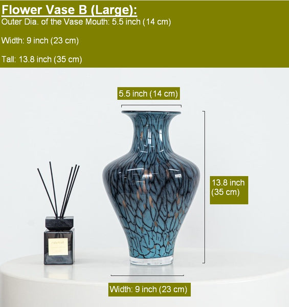 Handmade Liuli Vases, Centerpiece Vases on Table, Colored Glaze Vase for Modern Home Decor, Glass Bud Vases, Bouquet Flower Vase-Paintingforhome