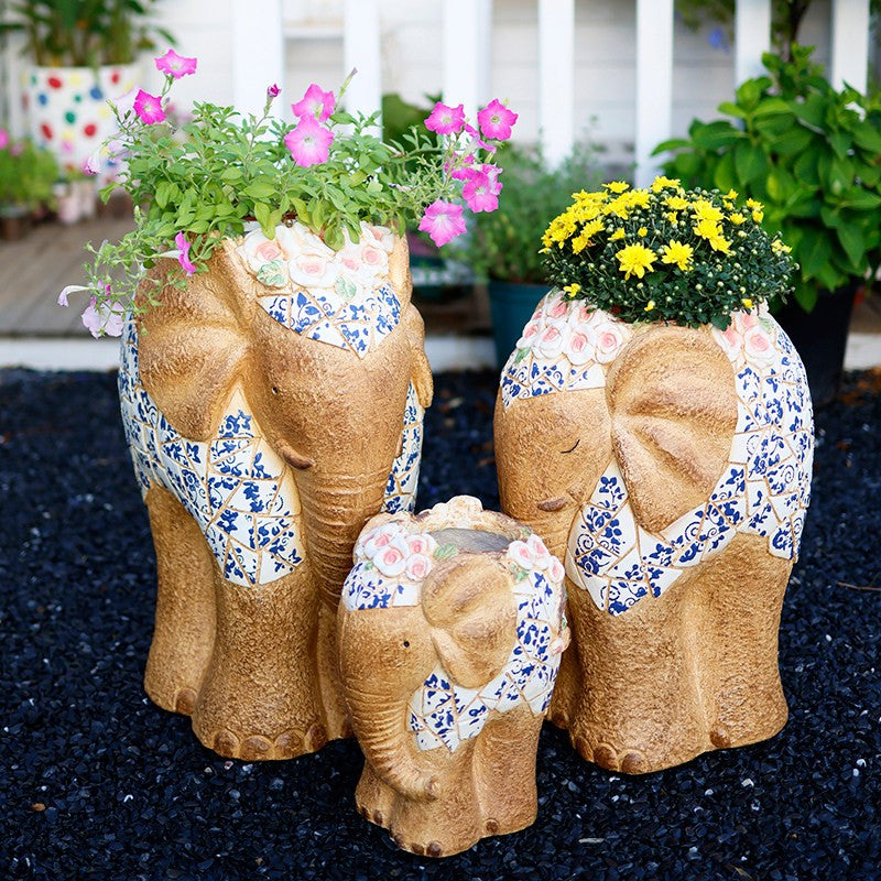 Oversized Garden Flower Pot, Modern Outdoor Garden Flower Pots, Extra –  Paintingforhome
