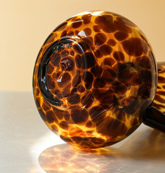 Mid Century Glass Vases, Centerpiece Contemporary Vases on Table, Handmade Modern Vases for Bedroom, Decorative Glass Vase, Modern Glass Vase for Flowers-Paintingforhome