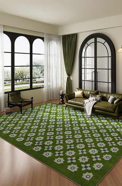 Minimalist Modern Rugs for Bedroom, Colorful Absract Rugs for Living Room, Mid Century Modern Rugs, Colorful Geometric Rugs for Dining Room-Paintingforhome