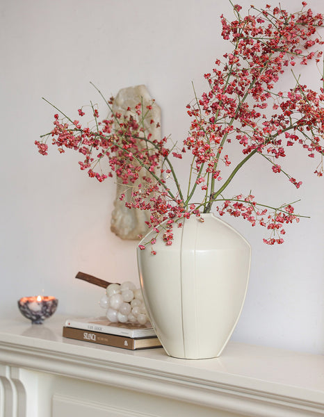 Centerpiece Ceramic Bouquet Vases, Porcelain Vases for Modern Home Decor, Large Contemporary Vases on Dining Table, Handmade Modern Flower Vase-Paintingforhome