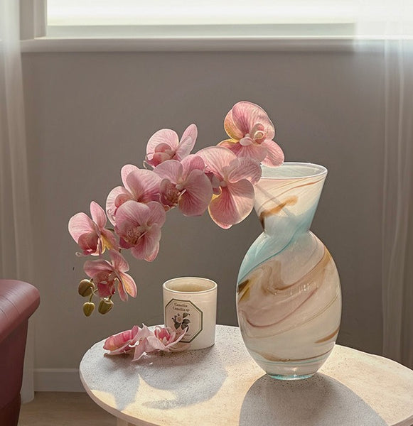 Flower Vases on Table, Handmade Glass Bud Vases, Vintage Small Glass Flower Vases, Water Holding Flower Vases-Paintingforhome