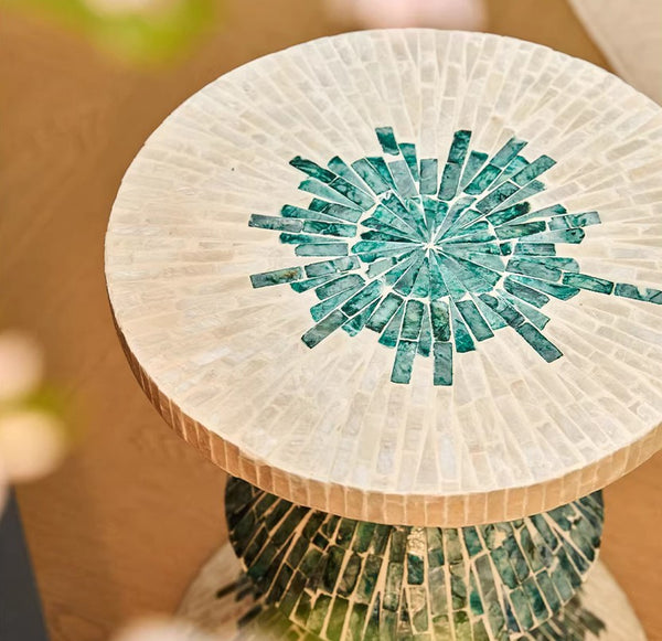 Bedside Small Side Table, Modern Side Table, Shell Small Sofa Side Table, Contemporary Bedside Table, Small End Table, Portable Casual Side Table, Creative Coffee Table, Contemporary Side Table-Paintingforhome