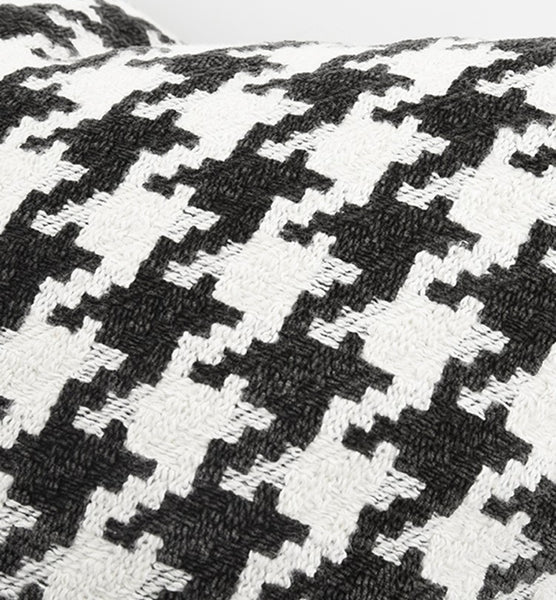 Decorative Pillows for Couch, Contemporary Throw Pillows for Living Room, Black and White Modern Sofa Pillows, Modern Square Pillows-Paintingforhome