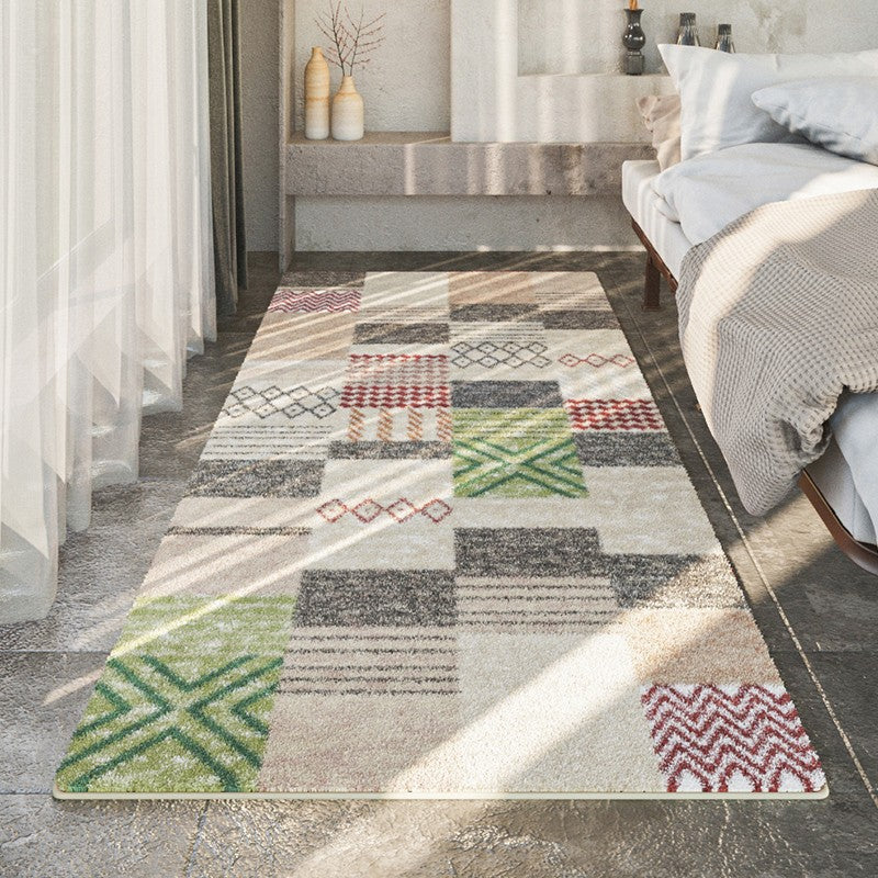 Modern Runner Rugs for Entryway, Contemporary Modern Rugs Next to Bed, Hallway Runner Rug Ideas, Geometic Modern Rugs for Dining Room-Paintingforhome