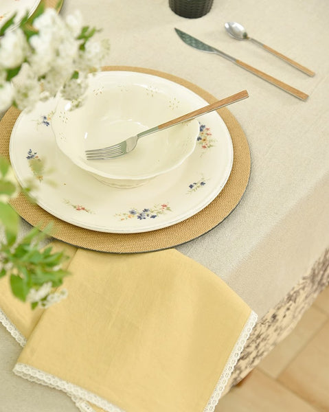 Cotton and Linen Rectangle Table Covers for Dining Room Table, Modern Tablecloth for Kitchen, Square Tablecloth for Coffee Table-Paintingforhome