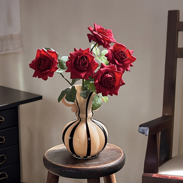 Modern Glass Flower Vases, Glass Flower Vases, Handmade Glass Bud Vases, Water Holding Flower Vases, Flower Vases on Table-Paintingforhome