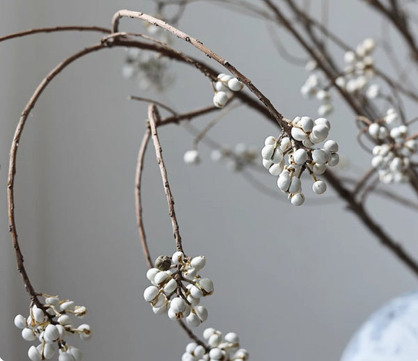 Dried Long Twigs, Dried Chinese Tallow Tree Twigs, Natural Decorations, Flower Arrangement, Handmade Artificial Flower, Natural Dried Branches-Paintingforhome