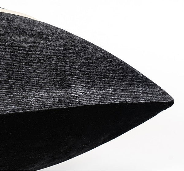 Contemporary Throw Pillow for Living Room, Modern Square Pillows, Abstract Black Throw Pillows for Couch, Simple Modern Sofa Throw Pillows-Paintingforhome