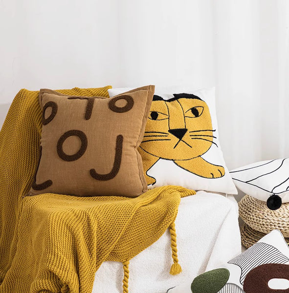 Tiger Decorative Pillows for Kids Room, Modern Pillow Covers, Modern Decorative Sofa Pillows, Decorative Throw Pillows for Couch-Paintingforhome