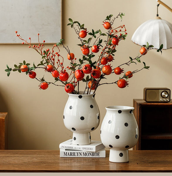 Ceramic Bud Vases, Small Flower Vases on Table, Handmade Water Holding Flower Vase, Modern Porcelain Flower Vases-Paintingforhome