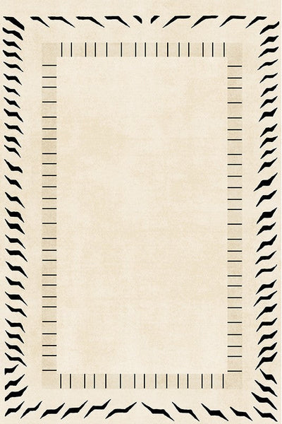 Cream Color Modern Carpets for Living Room, Thick Contemporary Rugs for Bedroom, Modern Rugs for Dining Room, Mid Century Modern Rugs Next to Bed-Paintingforhome