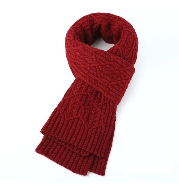 Business Wool Scarf for Gentleman, Casual Scarf Men, Men's Wool Scarf Winter, Thick Wool Scarf, Men's Winter Scarf, Formal Men Scarf Styles, Red Fashion Scarf-Paintingforhome