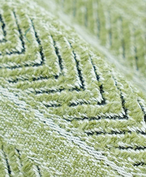 Morocco Green White Modern Sofa Pillows, Large Square Modern Throw Pillows for Couch, Large Decorative Throw Pillows, Simple Throw Pillow for Interior Design-Paintingforhome