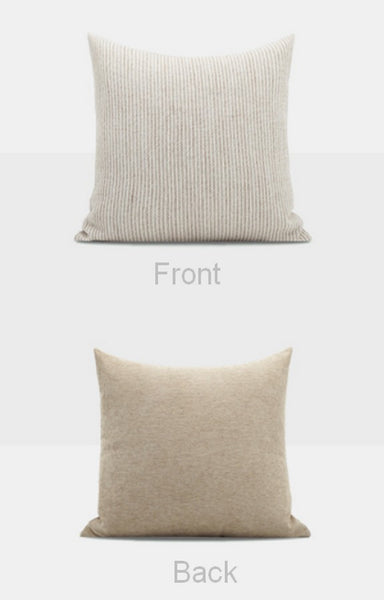 Modern Decorative Pillow Covers, Beige Modern Sofa Cushion, Large Decorative Throw Pillows for Living Room, Contemporary Modern Pillows for Couch-Paintingforhome
