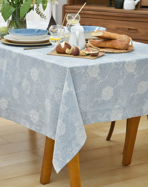 Country Farmhouse Tablecloth, Square Tablecloth for Round Table, Rustic Table Covers for Kitchen, Large Rectangle Tablecloth for Dining Room Table-Paintingforhome