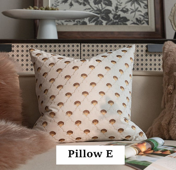 Modern Decorative Pillows for Bedroom, Decorative Pillow Arrangement Ideas for Couch, Embroidered Butterfly Pillow Covers, Large Decorative Throw Pillows for Living Room-Paintingforhome