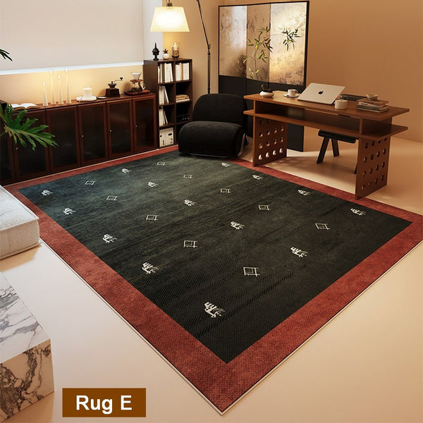 Modern Living Room Rug Ideas, Geometric Modern Rugs for Dining Room, Mid Century Colorful Rugs, Contemporary Abstract Rugs under Coffee Table-Paintingforhome
