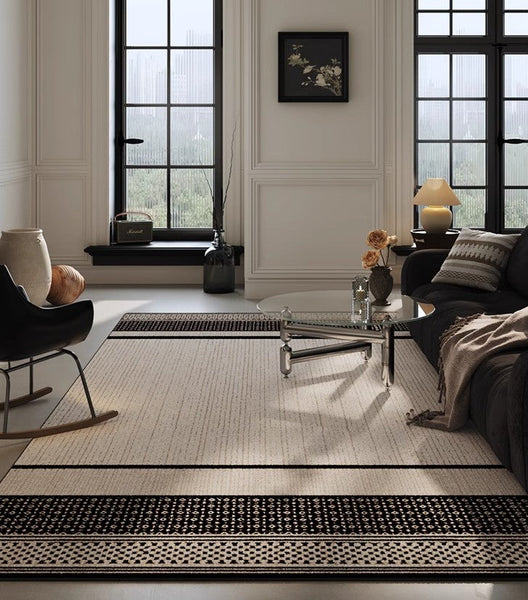 Bedroom Modern Rugs, Large Modern Rugs for Living Room, Dining Room Geometric Area Rugs, Contemporary Modern Rugs for Office-Paintingforhome