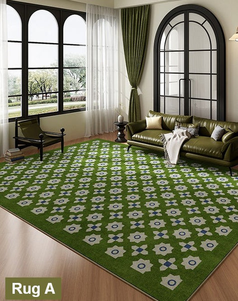 Unique Modern Rugs for Bedroom, Mid Century Modern Rugs, Colorful Geometric Rugs for Dining Room, Colorful Absract Rugs for Living Room-Paintingforhome