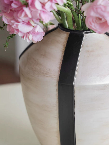 Centerpiece Ceramic Bouquet Vases, Porcelain Vases for Modern Home Decor, Large Contemporary Vases on Dining Table, Handmade Modern Flower Vase-Paintingforhome