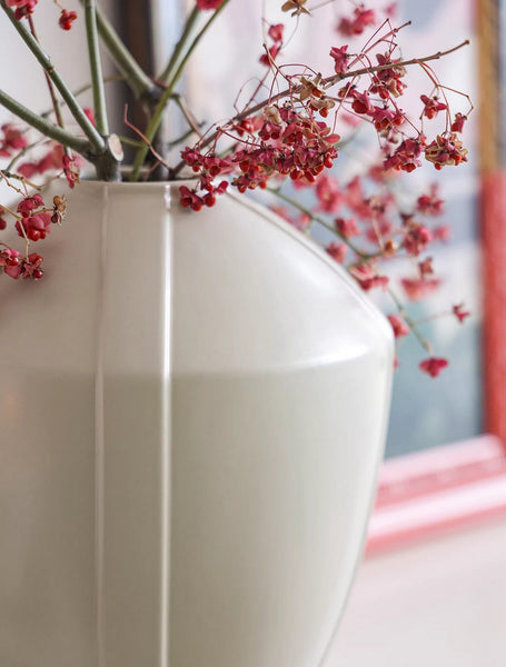 Centerpiece Ceramic Bouquet Vases, Porcelain Vases for Modern Home Decor, Large Contemporary Vases on Dining Table, Handmade Modern Flower Vase-Paintingforhome