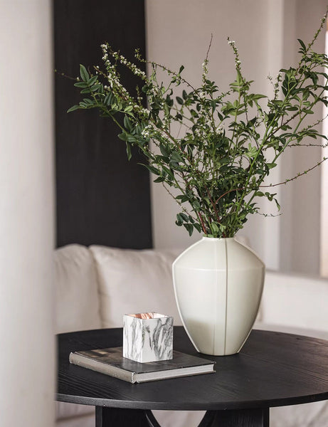 Centerpiece Ceramic Bouquet Vases, Porcelain Vases for Modern Home Decor, Large Contemporary Vases on Dining Table, Handmade Modern Flower Vase-Paintingforhome