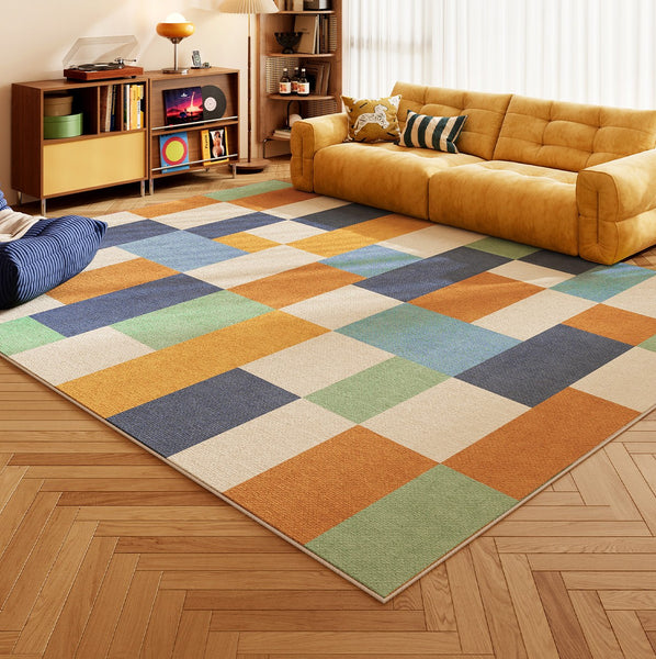 Unique Modern Living Room Rug Ideas, Geometric Carpets for Living Room, Abstract Modern Rugs, Colorful Contemporary Area Rugs, Modern Carpets for Bedroom