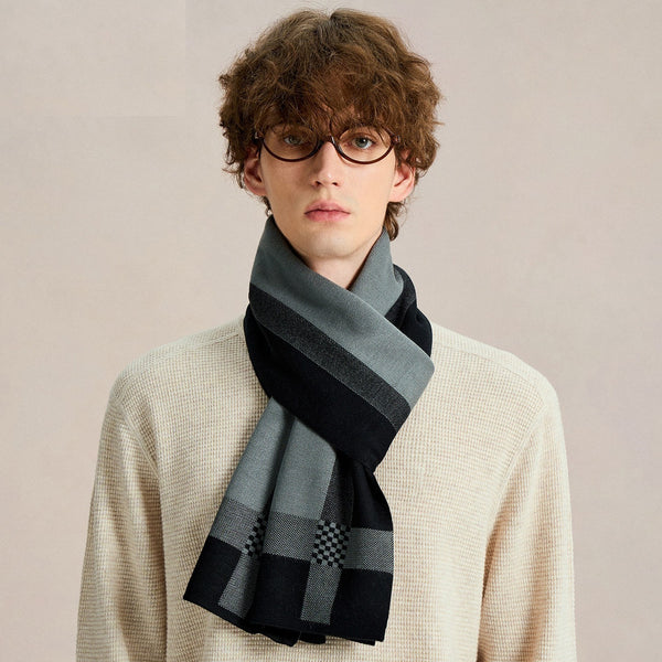 Formal Men Scarf Styles, Men's Winter Scarves, Business Casual Scarf for Men, Long Wool Man Scarf, Fashion Men Scarf, Unique Gifts for Men, Men's Wool Scarf Winter