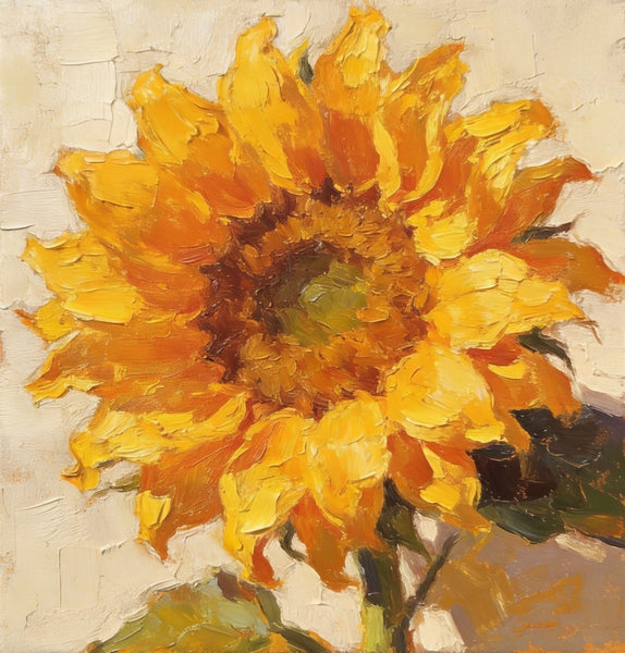 Hand Painted Canvas Art, Small Canvas Artwork, Sunflowers Still Life Painting, Original Flower Paintings, Buy Small Artwork Online-Paintingforhome