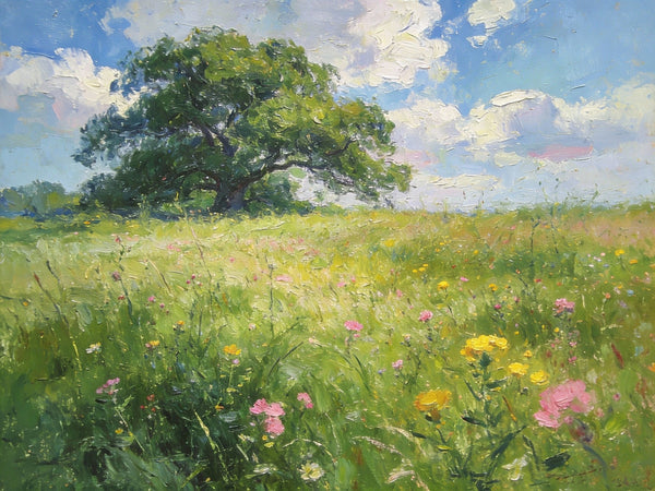 Hand Painted Canvas Art, The Wild in Full Bloom of Spring, Original Wall Paintings, Original Artwork Small Paintings, Small Landscape Paintings, On Canvas Small Paintings-Paintingforhome