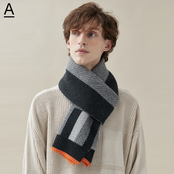 Casual Scarf Men, Business Wool Scarf for Gentleman, Men's Winter Scarf, Men's Wool Scarf Winter, Modern Fashion Scarf, Formal Men Scarf Styles, Pure Wool Scarf-Paintingforhome