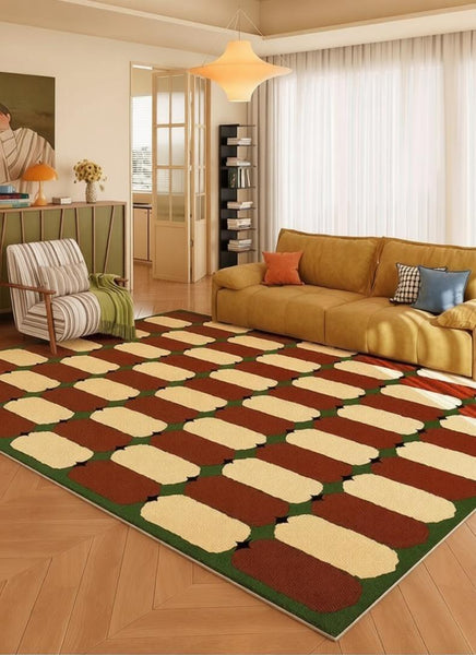 Geometric Modern Rugs, Mid Century Contemporary Rugs, Modern Living Room Rug Ideas, Colorful Area Rugs for Dining Room-Paintingforhome