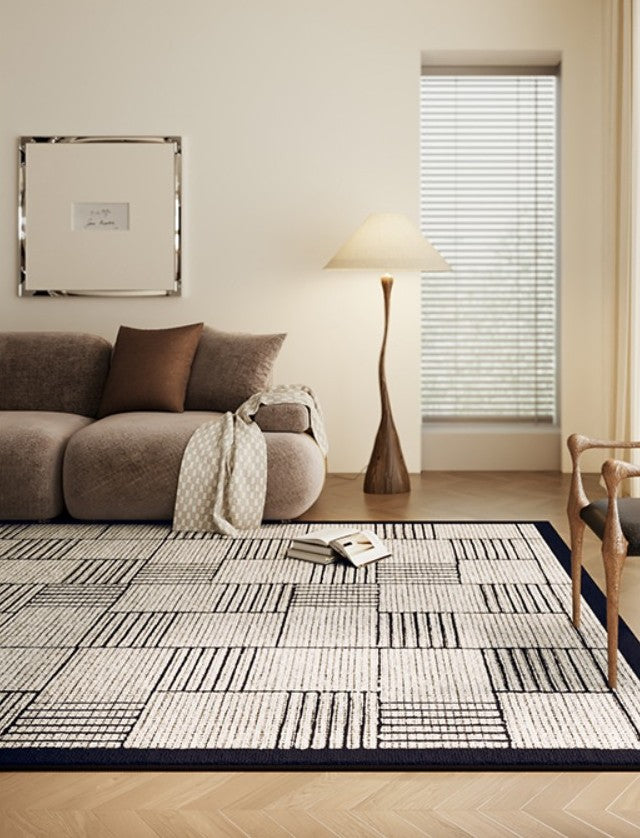 Living Room Contemporary Modern Rugs, Modern Rugs for Dining Room, Large Abstract Geometric Modern Rugs, Bedroom Modern Rugs-Paintingforhome