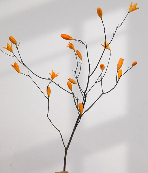 Dried Magnolia Branch, Magnolia Long Twigs, Natural Decorations, Flower Arrangement, Handmade Artificial Flower, Natural Dried Branches-Paintingforhome
