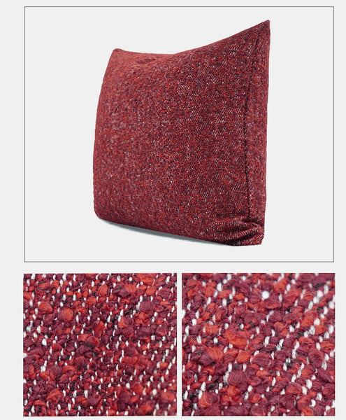 Large Abstract Throw Pillows for Couch, Contemporary Throw Pillow for Living Room, Red Modern Square Pillows, Modern Sofa Throw Pillows-Paintingforhome